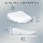 Toto Washlet S7A SW4734 Classic Elongated Bidet Seat With Ewater+ - Image 4