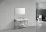 KubeBath Cisco AC48 Stainless Steel Console with Acrylic Sink - Image 4