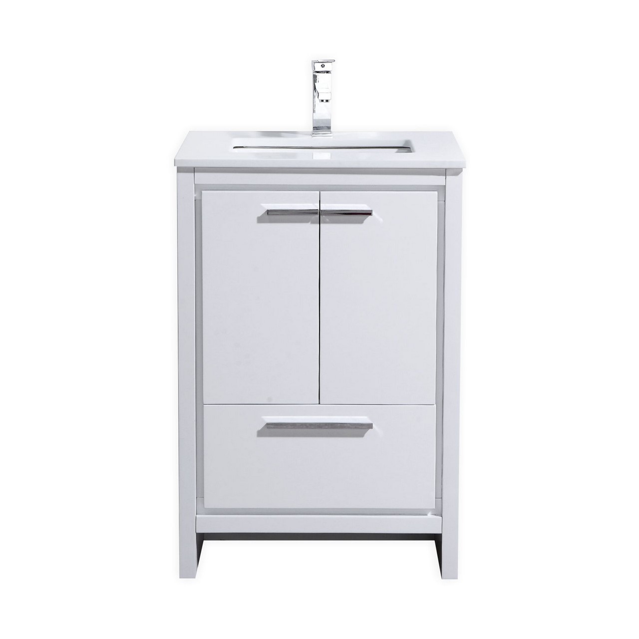 AD624GW-1 KubeBath Dolce AD624GW Bathroom Vanity with Counter-Top - Image 1
