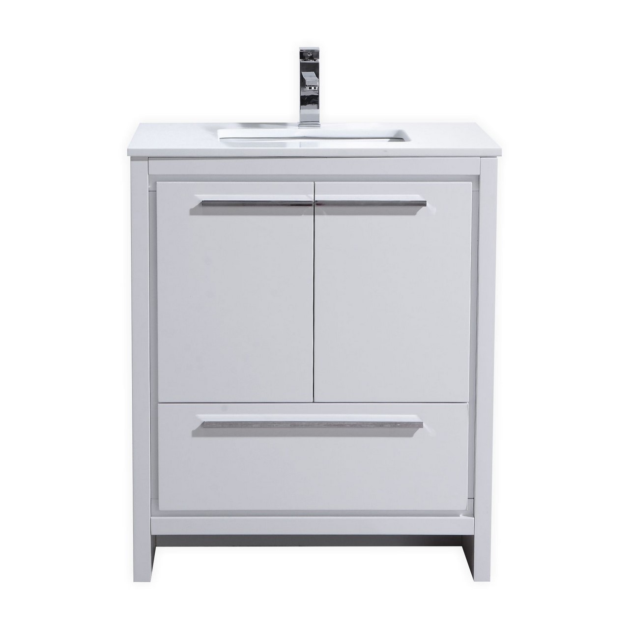 AD630GW-1 KubeBath Dolce AD630GW Bathroom Vanity with Counter-Top - Image 1