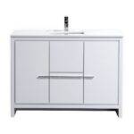 KubeBath Dolce AD648SGW Single Sink Bathroom Vanity