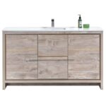 KubeBath Dolce AD660SNW Bathroom Vanity with Counter-Top
