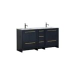 KubeBath Dolce AD672BLUE Double Sink Bathroom Vanity
