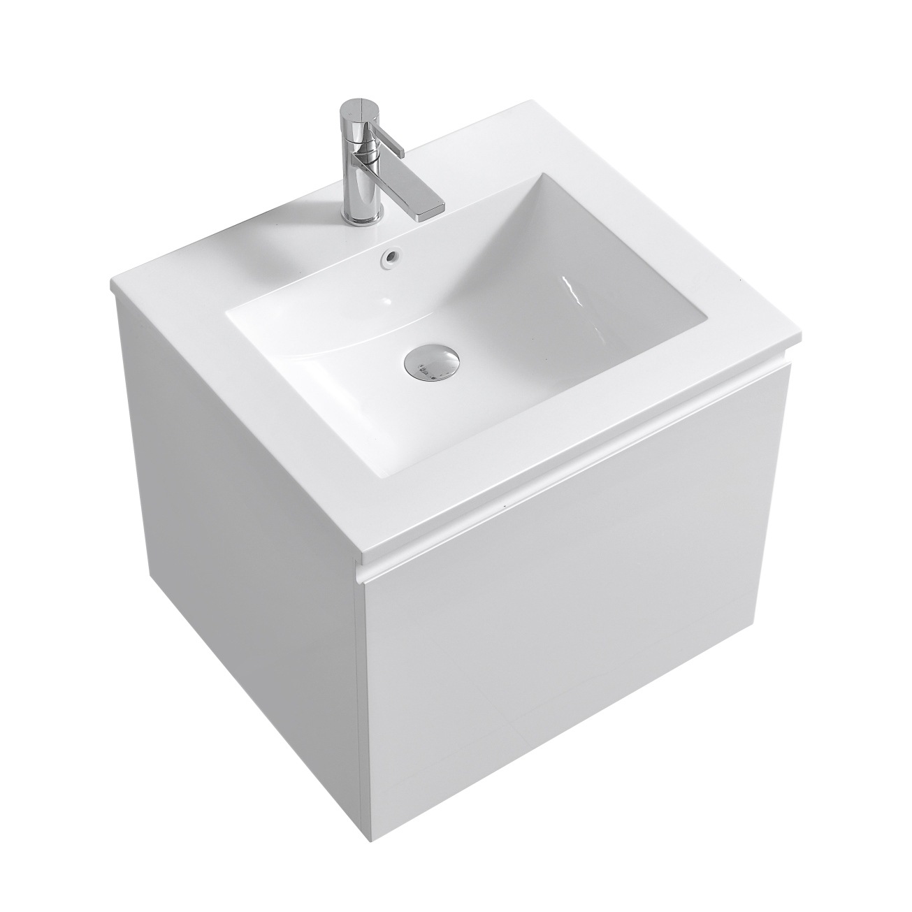 BALLI24-GW_1 KubeBath BALLI24 Wall Mount Floating Bathroom Vanity - Image 1