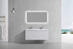 KubeBath BALLI48D Double Sink Wall Mount Bathroom Vanity - Image 3