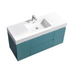KubeBath Bliss BSL60S-TG Single Sink Wall Mount Vanity