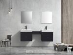 KubeBath Bliss BSL68-BK Double Sink Wall Mount Vanity - Image 2