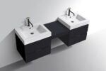 KubeBath Bliss BSL68-BK Double Sink Wall Mount Vanity - Image 3