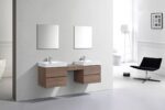 KubeBath Bliss BSL68-BTN Double Sink Wall Mount Vanity - Image 2