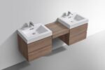 KubeBath Bliss BSL68-BTN Double Sink Wall Mount Vanity - Image 4