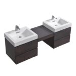 KubeBath Bliss BSL68-GO Double Sink Wall Mount Vanity