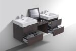 KubeBath Bliss BSL68-GO Double Sink Wall Mount Vanity - Image 5
