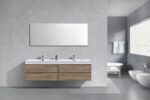 KubeBath Bliss BSL80D-BTN Double Sink Wall Mount Vanity - Image 2