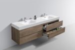KubeBath Bliss BSL80D-BTN Double Sink Wall Mount Vanity - Image 3