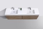 KubeBath Bliss BSL80D-BTN Double Sink Wall Mount Vanity - Image 4