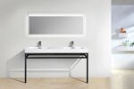KubeBath Haus CH60D-BK Double Sink Stainless Steel Console - Image 2