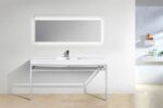 KubeBath Haus CH60S Single Sink Stainless Steel Console - Image 2