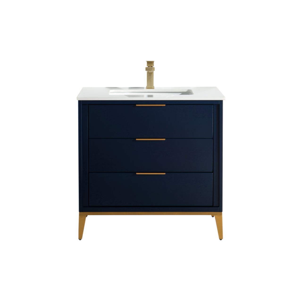 D9936BLUE_1 KubeBath Divani KD9936Blue Freestanding Single Sink Vanity - Image 1