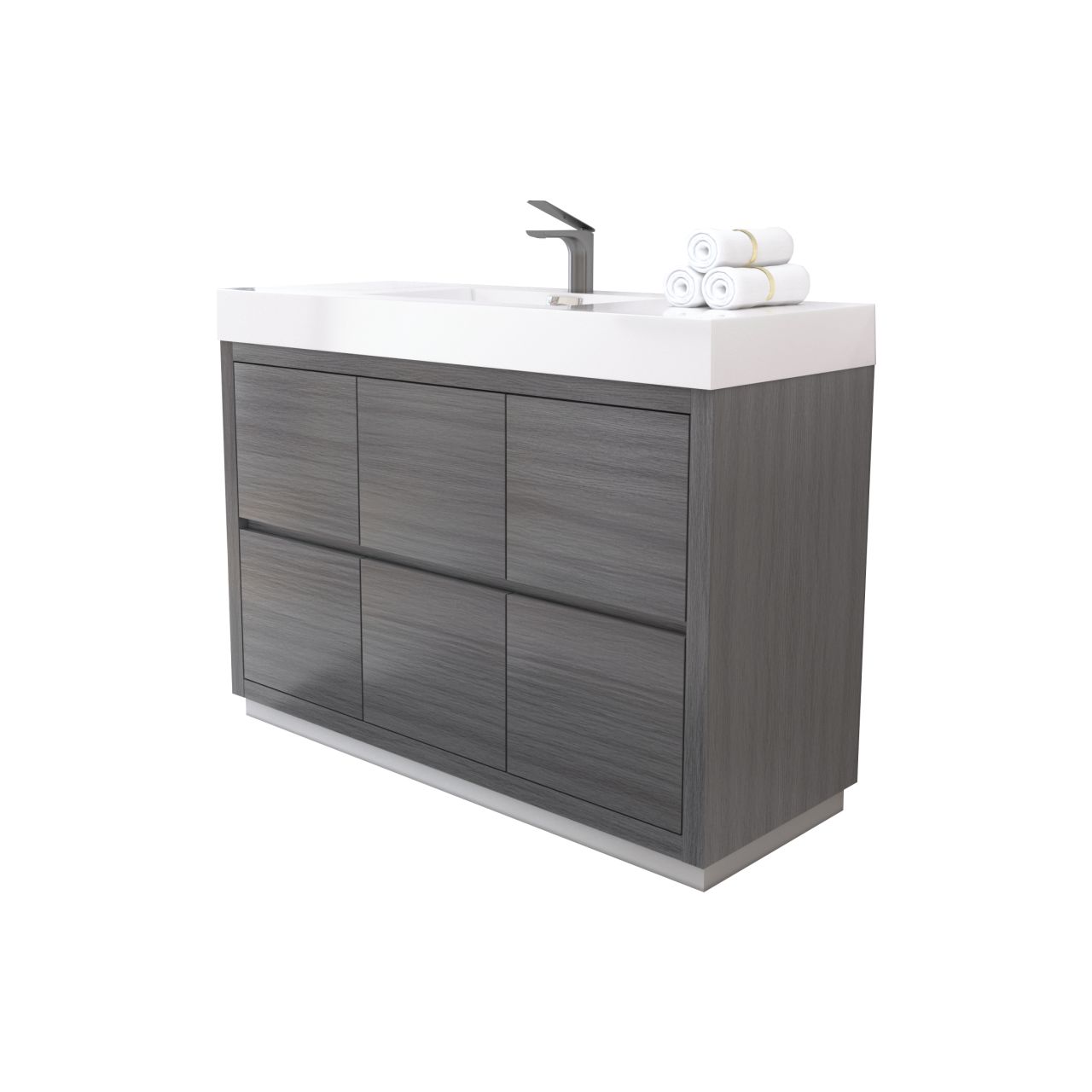 FMB48-VAG-2 KubeBath Bliss FMB48-VAG Freestanding Bathroom Vanity - Image 1