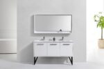 KubeBath Bosco KB60DGW Double Sink Modern Bathroom Vanity - Image 4
