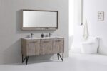 KubeBath Bosco KB60DNW Double Sink Modern Bathroom Vanity - Image 3