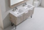 KubeBath Bosco KB60DNW Double Sink Modern Bathroom Vanity - Image 5