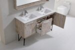 KubeBath Bosco KB60DNW Double Sink Modern Bathroom Vanity - Image 6