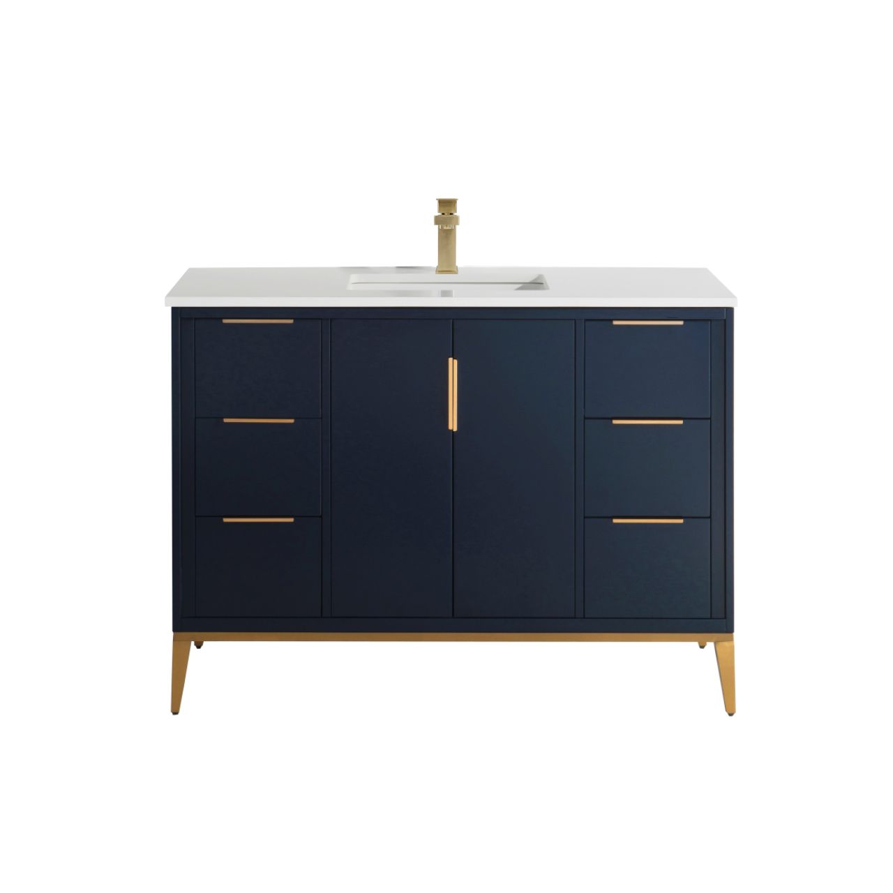 KD9948BLUE_1-1 KubeBath Divani KD9948Blue Freestanding Single Sink Vanity - Image 1