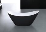 KubeBath Luna KFST2768 Free Standing Bathtub-Black - Image 3