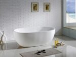 KubeBath Vernice KFST4967 Free Standing Bathtub White - Image 2