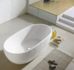KubeBath Vernice KFST4967 Free Standing Bathtub White - Image 3