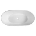 KubeBath Vernice KFST4967 Free Standing Bathtub White - Image 4