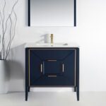 KubeBath Vetro KV8836BLUE Vanity With Quartz Counter Top - Image 3