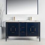 KubeBath Vetro KV8860BLUE Vanity With Quartz Counter Top - Image 3