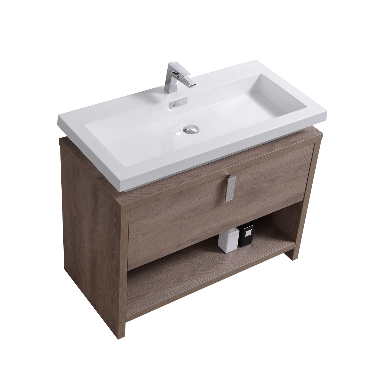 L1000BTN-1 KubeBath Levi L1000BTN Modern Bathroom Vanit - Image 1