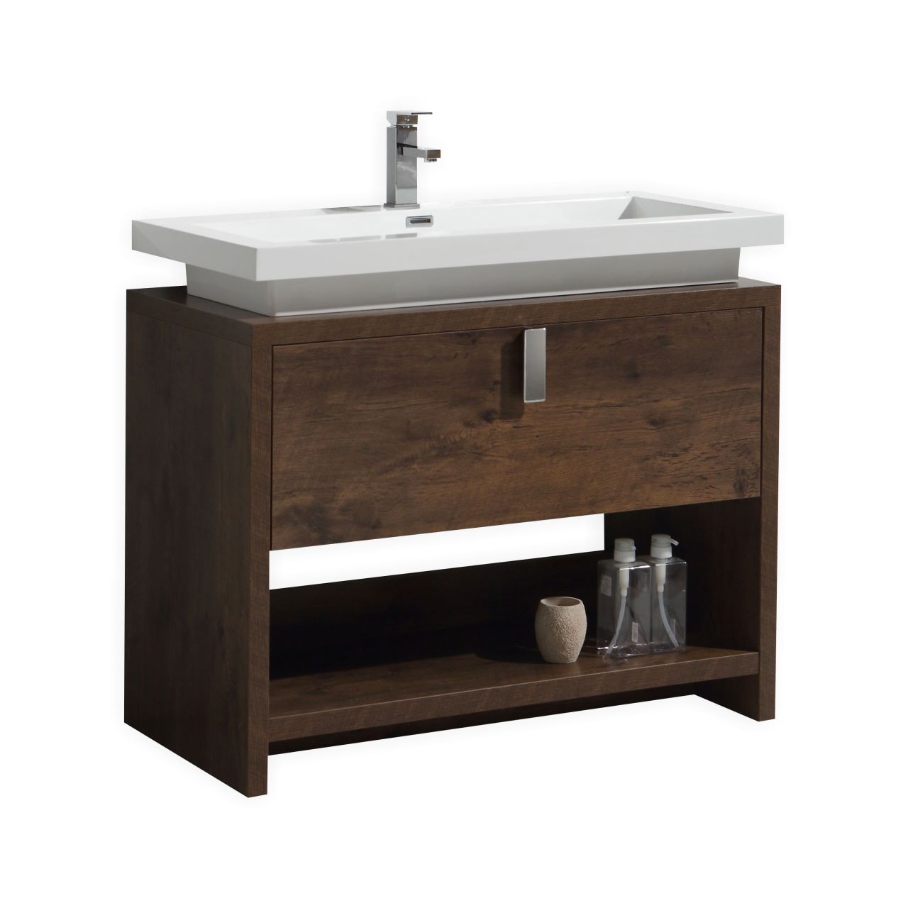 L1000RW-1-1 KubeBath Levi L1000RW Modern Bathroom Vanity - Image 1