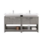 KubeBath Levi L1600HGASH Modern Bathroom Vanit