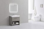 KubeBath Levi L750HGASH Modern Bathroom Vanity - Image 3