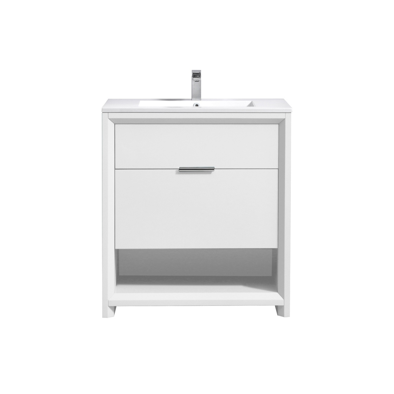 NUDO32-GW_1 KubeBath Nudo NUDO32-GW Modern Bathroom Vanity - Image 1