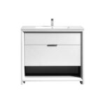 KubeBath Nudo NUDO36-GW Modern Bathroom Vanity