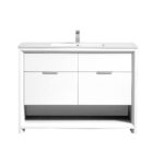 KubeBath Nudo NUDO48S-GW Single Sink Bathroom Vanity