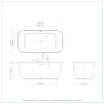 Bain Signature Milton 59-BK Freestanding Bathtub - Image 7