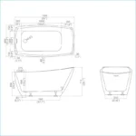 Bain Signature Lorraine 59-BK Freestanding Bathtub - Image 8