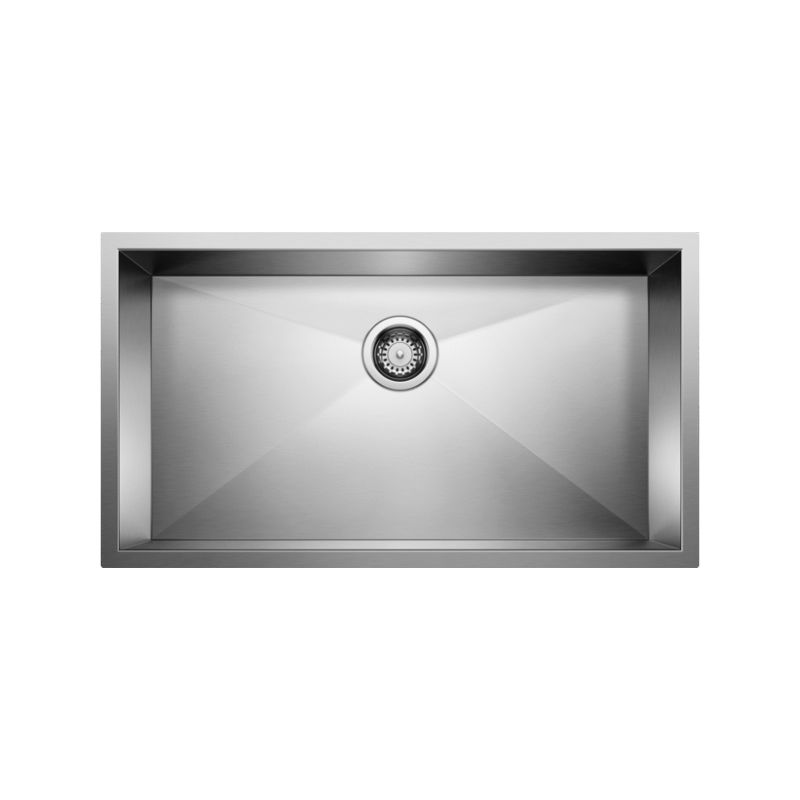 Untitled design (16) Blanco 401248 QUATRUS U 1 Super Single Stainless Steel Single Bowl Undermount Kitchen Sink - Image 1