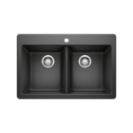 Blanco 400977 Horizon 210 SILGRANIT Double Bowl Dual Mount Kitchen Sink