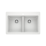 Blanco 400979 Horizon 210 SILGRANIT Double Bowl Dual Mount Kitchen Sink