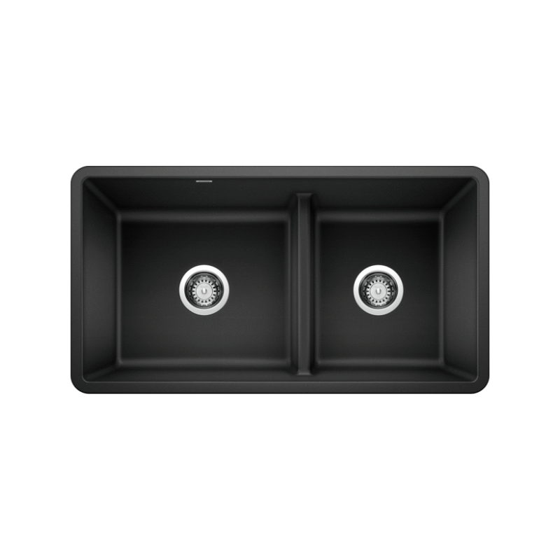 Untitled design (30) Blanco 402065 Precis U 1¾ Low Divide SILGRANIT Double Bowl Undermount Kitchen Sink - Image 1