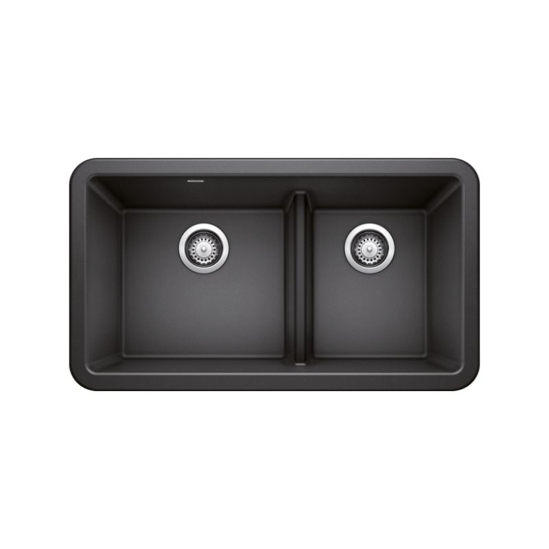 Untitled design (31) Blanco 402331 IKON 33 1-3/4 Low-Divide SILGRANIT Double Bowl Apron-Front Farmhouse Sink - Image 1
