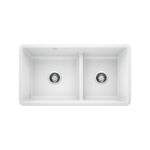 Blanco 402071 Precis U 1¾ Low Divide SILGRANIT Double Bowl Undermount Kitchen Sink