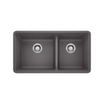 Blanco 401396 Precis U 1¾ SILGRANIT Double Bowl Undermount Kitchen Sink